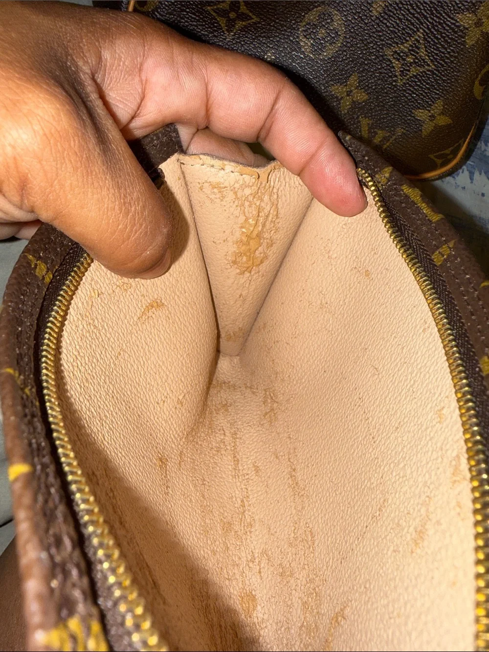 Louis Vuitton Monogram Canvas Brown and Gold Pouch
